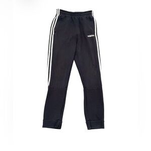 adidas Black Men’s  Bottoms with White Stripes Joggers Small
